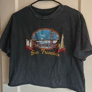 Cropped graphic t shirt